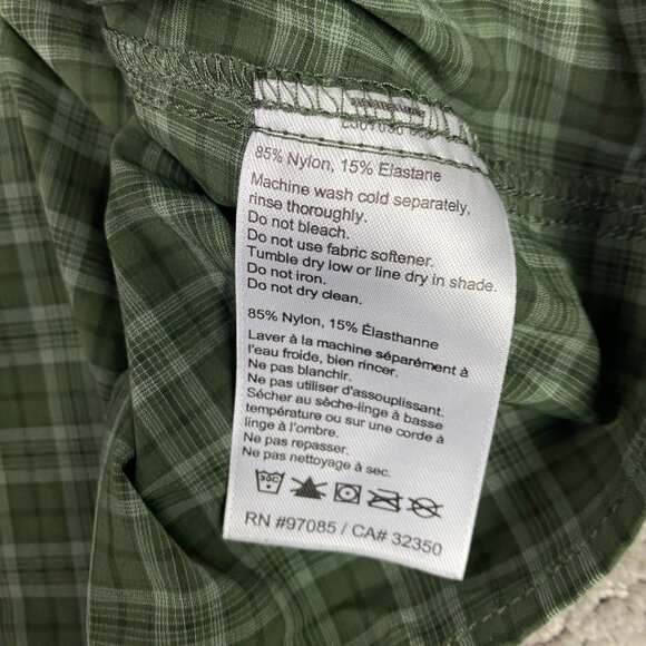 Outdoor Research Astroman Sun Shirt Men's XL Green Plaid Long Sleeve Hiking - Picture 10 of 13